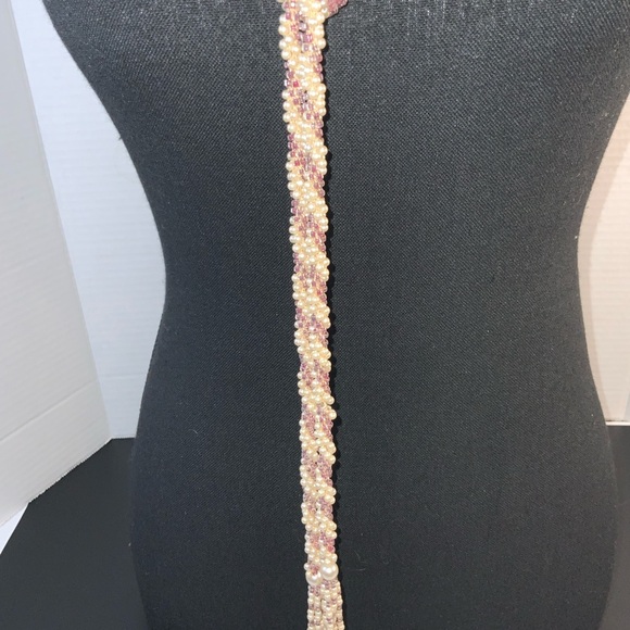 Evolution by Cyrus button sleeve open front cardigan small & 2 vintage necklace - Picture 11 of 15